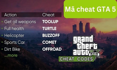 Tổng hợp mã Cheat code GTA 5 phổ biến thường dùng nhất